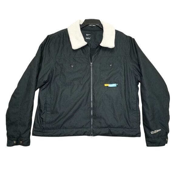 Nike x LeBron James Strive For Greatness Sherpa Collar Bomber Jacket – Black  XL - Picture 1 of 6
